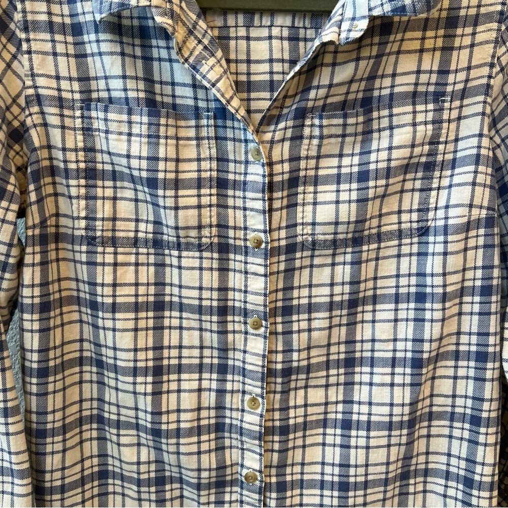 L.L.BEAN Women’s Heritage Washed Twill Shirt Long Sleeve Plaid - Picture 2 of 9